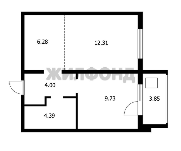 
  Продается 1-комн. квартира, 36.3 м², 3-й микрорайон, д. 21
. Фото 1.