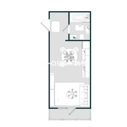 
  Продается студия, 27.6 м², Виктора Уса ул, д. 13
. Фото 3.