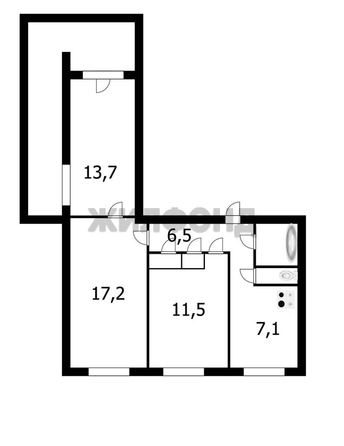 
  Продается 3-комн. квартира, 60.6 м², Красноярская ул, д. 36
. Фото 12.