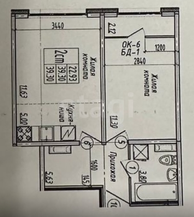 
  Продается 1-комн. квартира, 39.3 м², В. Высоцкого ул, д. 141/11
. Фото 1.