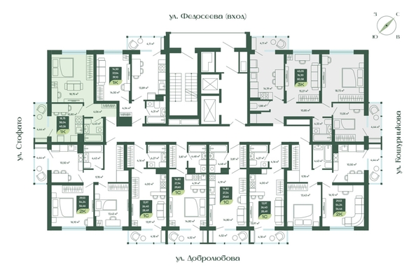 
  Продается студия, 28.49 м², ЖК Мичурин
. Фото 1.