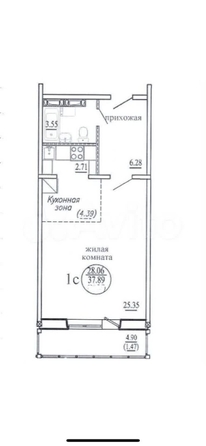 
  Продается студия, 37.7 м², Плющихинская ул, д. 9
. Фото 4.