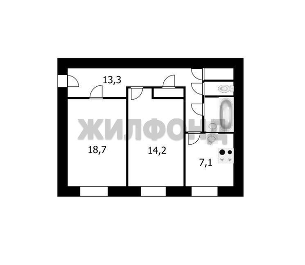 
  Продается 2-комн. квартира, 56 м², Красный пр-кт, д. 163
. Фото 3.
