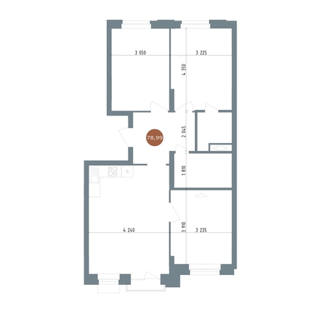 
  Продается 4-комн. квартира, 78.99 м², ЖК 19/56 Кварталы Телецентра, сек 6
. Фото 1.