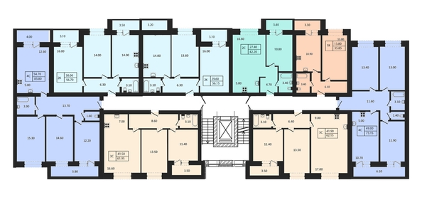 
  Продается 2-комн. квартира, 42.2 м², ЖК Квартал на Большой, дом 1
. Фото 1.