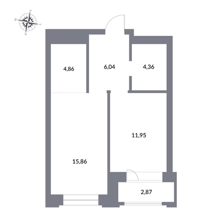 
  Продается 2-комн. квартира, 46 м², ЖК Державина, 50
. Фото 1.