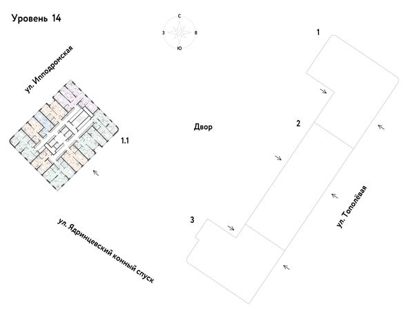 
  Продается 2-комн. квартира, 69.87 м², ЖК Страна.Тополевая, корпус 1
. Фото 1.