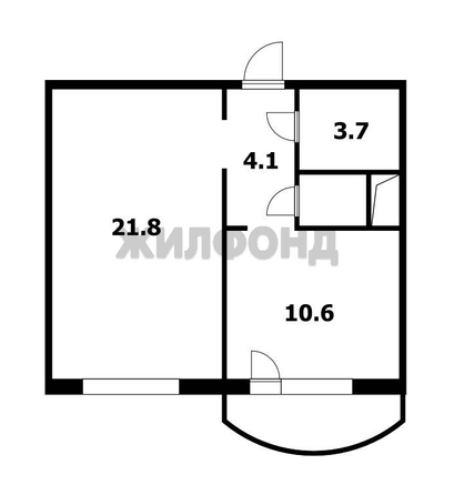 
  Продается 1-комн. квартира, 41.5 м², Горский мкр, д. 76
. Фото 8.