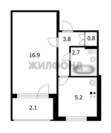 
  Продается 1-комн. квартира, 31.5 м², Есенина ул, д. 10
. Фото 8.