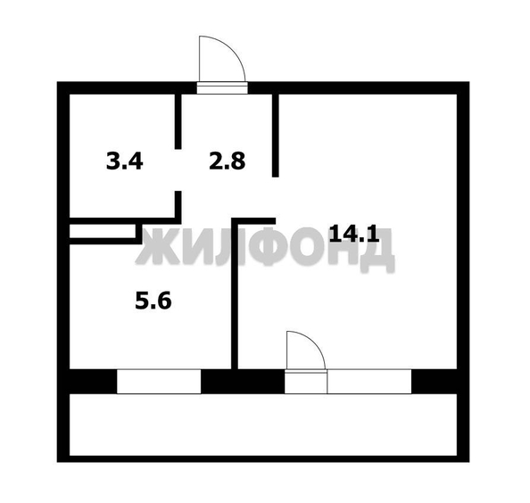 
  Продается 1-комн. квартира, 25.8 м², Тюленина ул, д. 21
. Фото 16.