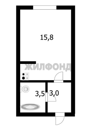
  Продается студия, 22.3 м², Гребенщикова ул, д. 5/1
. Фото 6.