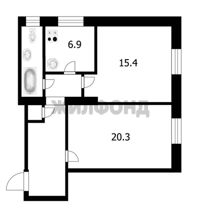
  Продается 2-комн. квартира 58.6 м². Фото 3.