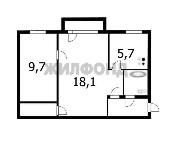 
  Продается 2-комн. квартира, 42 м², Молодежи б-р, д. 26
. Фото 2.