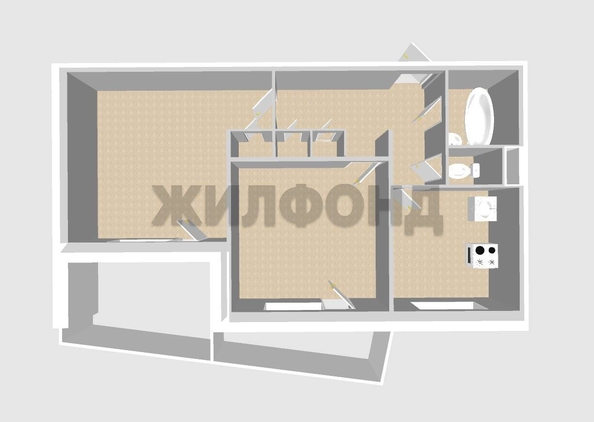 
  Продается 2-комн. квартира, 47.5 м², Сакко и Ванцетти ул, д. 48
. Фото 4.