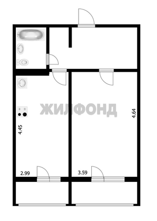 
  Продается 1-комн. квартира, 42.2 м², Фадеева ул, д. 66/8
. Фото 9.