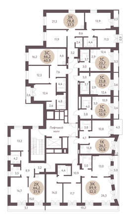
  Продается 2-комн. квартира, 64.2 м², ЖК Зеленый город, дом 1
. Фото 1.