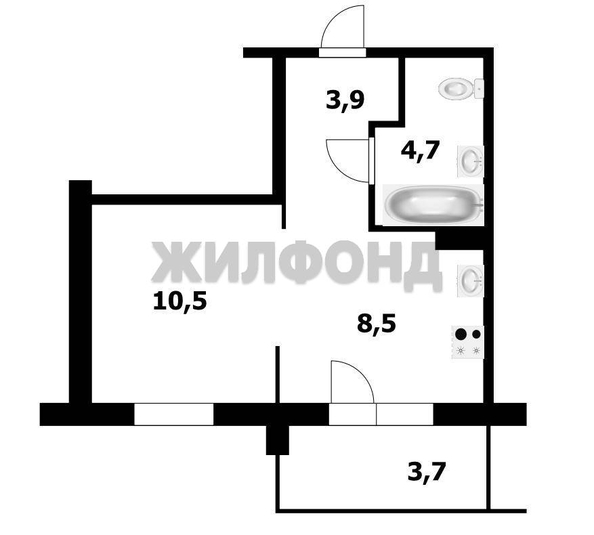 
  Продается 1-комн. квартира, 27.6 м², ЖК Акация на Лежена,  дом 2
. Фото 18.