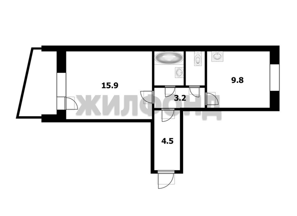 
  Продается 1-комн. квартира, 36.8 м², Спортивная ул, д. 23
. Фото 12.