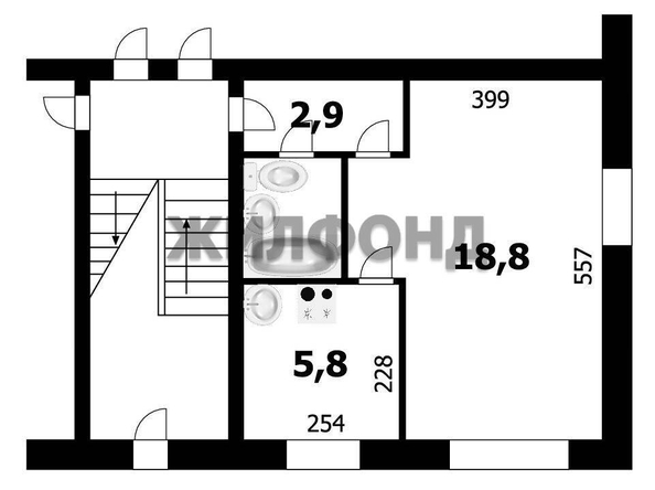 
  Продается 1-комн. квартира, 30.7 м², Столетова ул, д. 16
. Фото 2.