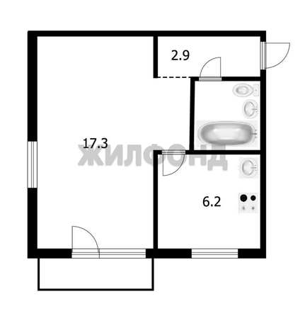 
  Продается 1-комн. квартира, 29 м², Кубовая ул, д. 97
. Фото 9.