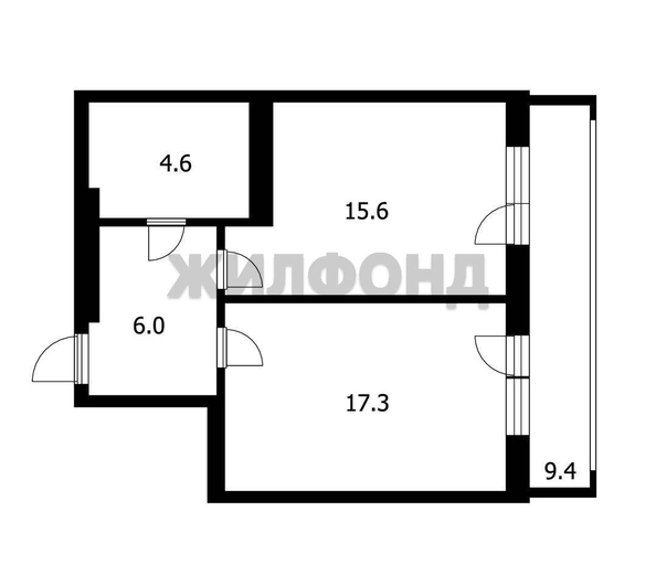 
  Продается 1-комн. квартира, 43.5 м², ЖК Золотая роща
. Фото 20.
