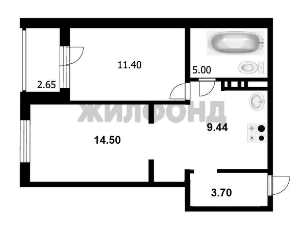 
  Продается 2-комн. квартира, 44.4 м², Красина ул, д. 56
. Фото 13.