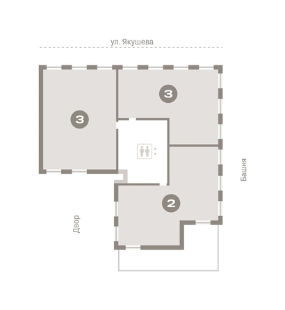 
  Продается 3-комн. квартира, 203.42 м², ЖК На Декабристов, дом 6-2
. Фото 16.