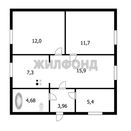 
  Продается дом, 62 м², Новосибирск
. Фото 1.