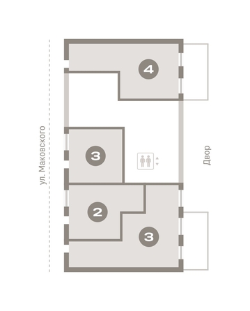 
  Продается 3-комн. квартира, 165.59 м², ЖК На Декабристов, дом 6-2
. Фото 16.