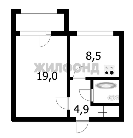 
  Продается 1-комн. квартира, 37 м², Спортивная ул, д. 15
. Фото 20.