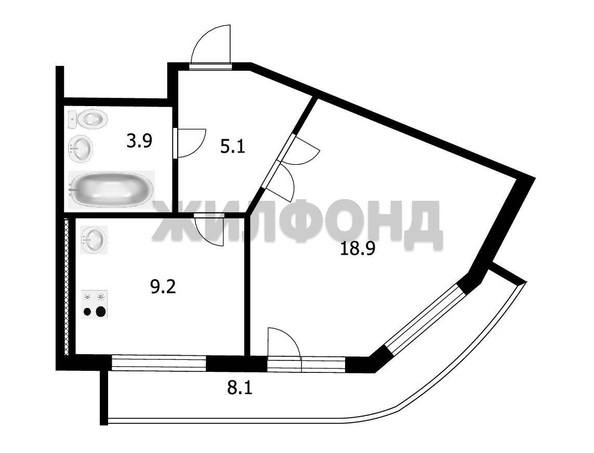 
  Продается 1-комн. квартира, 37.1 м², Советская ул, д. 95
. Фото 10.