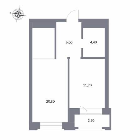 
  Продается 2-комн. квартира, 46 м², ЖК Державина, 50
. Фото 1.