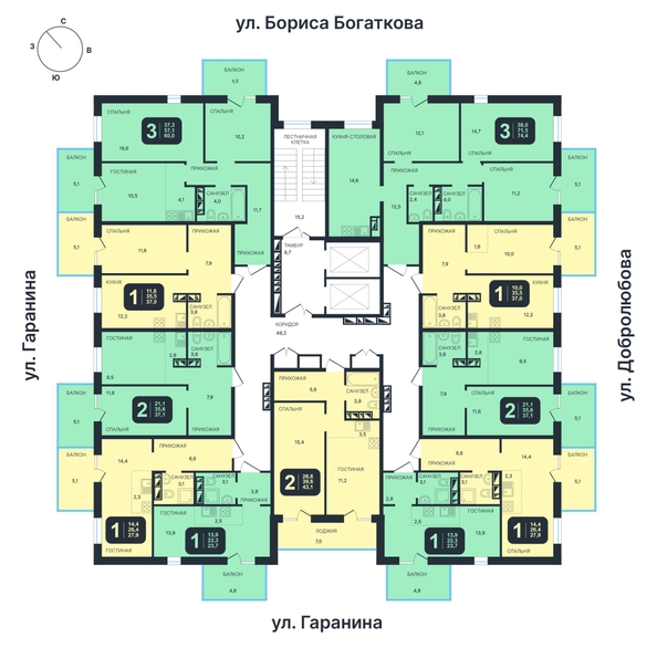 
  Продается 3-комн. квартира, 60 м², ЖК Никольский парк, дом 4
. Фото 1.