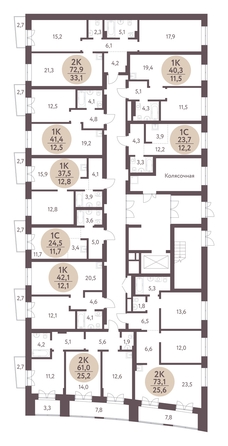 
  Продается 2-комн. квартира, 61 м², ЖК Зеленый город, дом 1
. Фото 1.