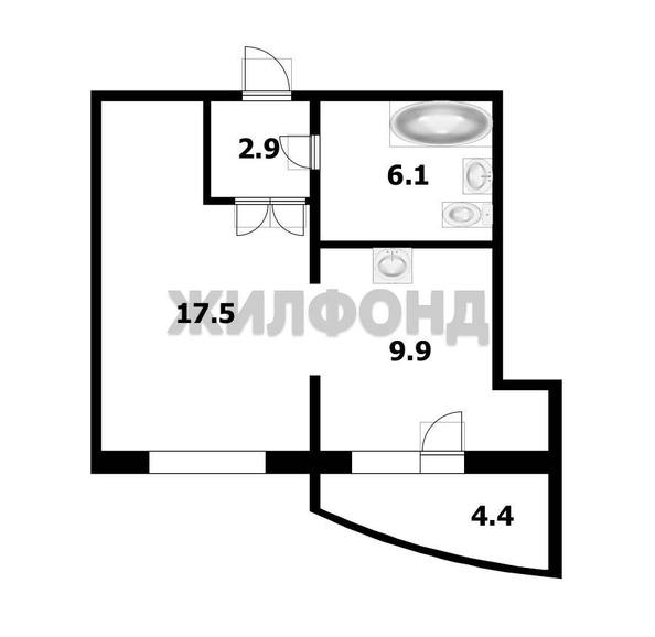 
  Продается 1-комн. квартира, 37 м², Горский мкр, д. 86
. Фото 8.