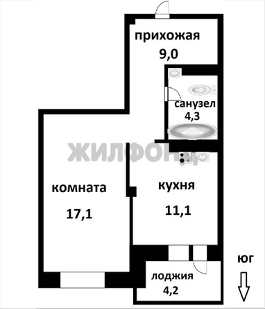 
  Продается 1-комн. квартира, 41.5 м², ЖК Аквамарин, дом 3
. Фото 29.