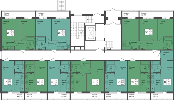 
  Продается студия, 30.7 м², ЖК Родина, дом 4
. Фото 1.