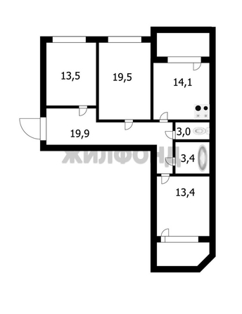 
  Продается 3-комн. квартира, 86.8 м², В. Высоцкого ул, д. 33
. Фото 1.