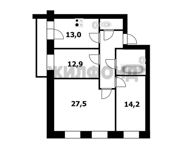 
  Продается 3-комн. квартира, 82.3 м², Заречная ул, д. 6
. Фото 13.