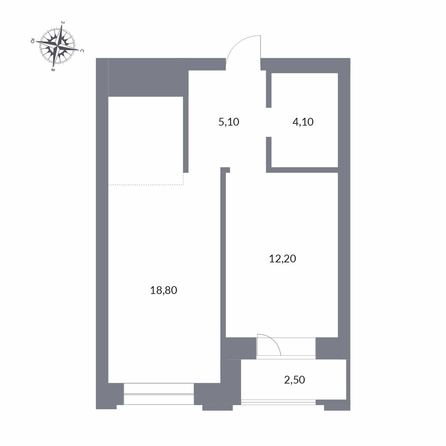 
  Продается 2-комн. квартира, 42.7 м², ЖК Державина, 50
. Фото 1.