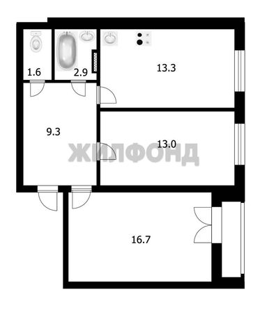 
  Продается 2-комн. квартира, 56.5 м², Выборная ул, д. 91/1
. Фото 25.