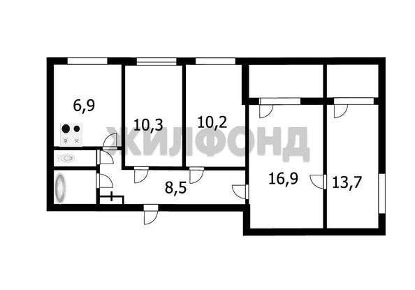 
  Продается 4-комн. квартира, 74 м², Гусинобродское ш, д. 27
. Фото 29.