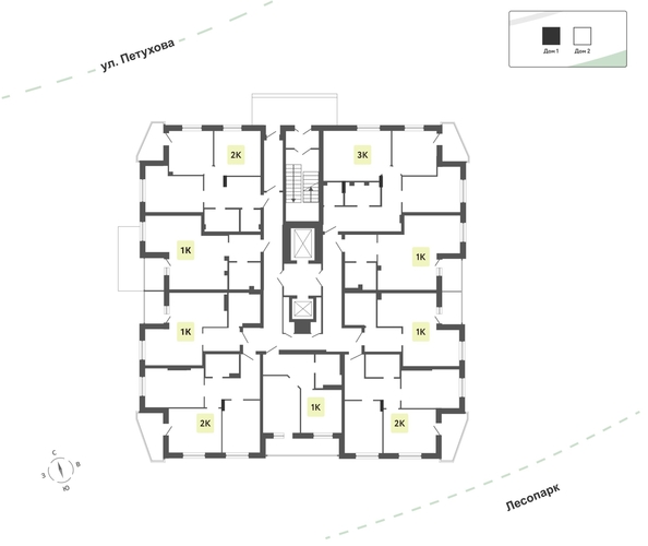 
  Продается студия 40.6 м², в ЖК На Петухова, дом 2. Фото 2.