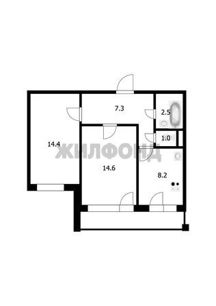 
  Продается 2-комн. квартира, 48 м², Первомайская ул, д. 150
. Фото 10.