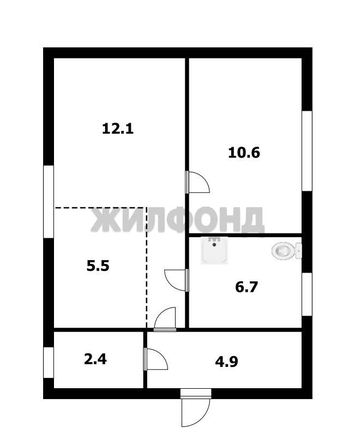 
  Продается дом, 44 м², село Новолуговое
. Фото 14.