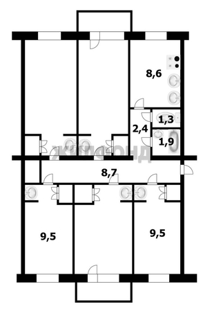 
  Продается комната, 9.5 м², Гоголя ул, д. 17А
. Фото 12.