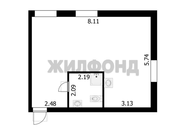 
  Продается студия, 46.6 м², Рубежная ул, д. 12/2
. Фото 8.
