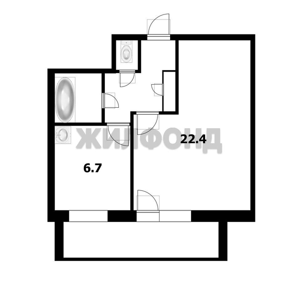 
  Продается 1-комн. квартира, 42.2 м², Кошурникова ул, д. 10
. Фото 18.