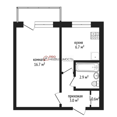 
  Продается 1-комн. квартира, 29.9 м², Магистральная ул, д. 7
. Фото 10.