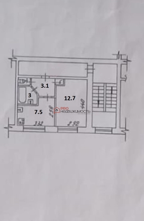 
  Продается 1-комн. квартира, 26.5 м², Петухова ул, д. 55
. Фото 8.